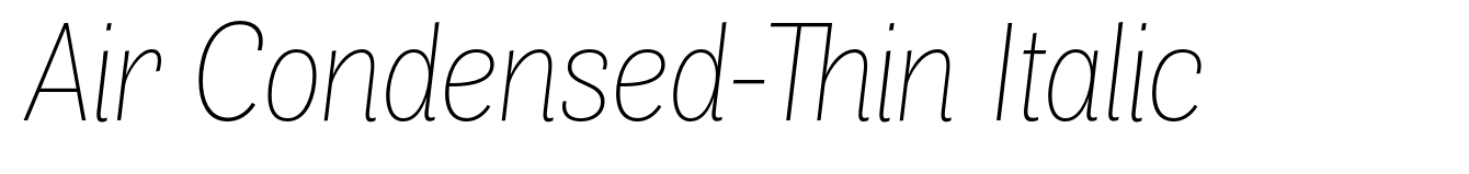Air Condensed-Thin Italic